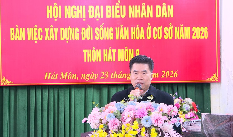 Thôn Hát Môn 8 tổ chức Hội nghị Đại biểu Nhân dân bàn việc xây dựng đời sống văn hóa năm 2026- Ảnh 6.