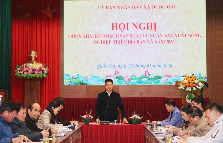 Xã Quốc Oai triển khai kế hoạch sản xuất vụ Xuân năm 2026: Chủ động thời vụ, cơ cấu giống, quyết tâm thắng lợi ngay từ đầu năm- Ảnh 7.
