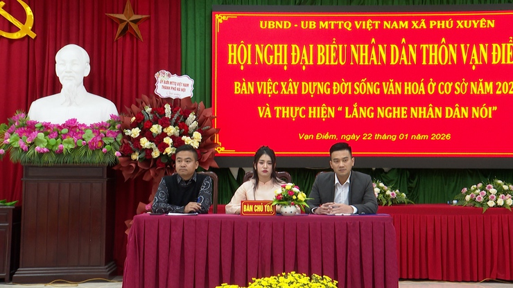 Hội nghị Đại biểu Nhân dân thôn Vạn Điểm bàn xây dựng đời sống văn hóa cơ sở năm 2026 và lắng nghe Nhân dân nói- Ảnh 11.