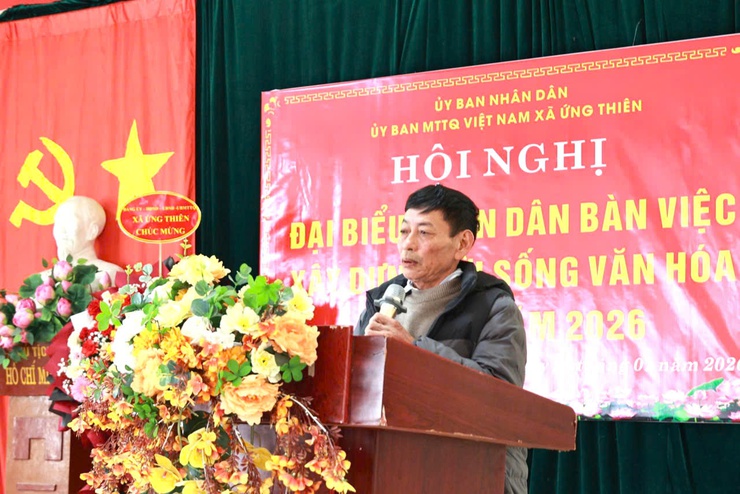 Thôn Quảng Nguyên tổ chức hội nghị đại biểu nhân dân bàn việc xây dựng đời sống văn hoá năm 2026- Ảnh 13.