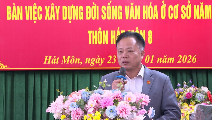 Thôn Hát Môn 8 tổ chức Hội nghị Đại biểu Nhân dân bàn việc xây dựng đời sống văn hóa năm 2026- Ảnh 5.