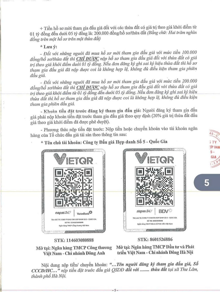 Thông báo mời tham gia đấu giá quyền sử dụng đất đối với các thửa đất trong các ô đất LK2, LK3,LK4 thuộc dự án Xây dựng khu đấu QSD thôn Hà Hương, xã Liên Hà, huyện Đông Anh ( Nay là thôn Hà Hương, xã Thư Lâm).- Ảnh 5.