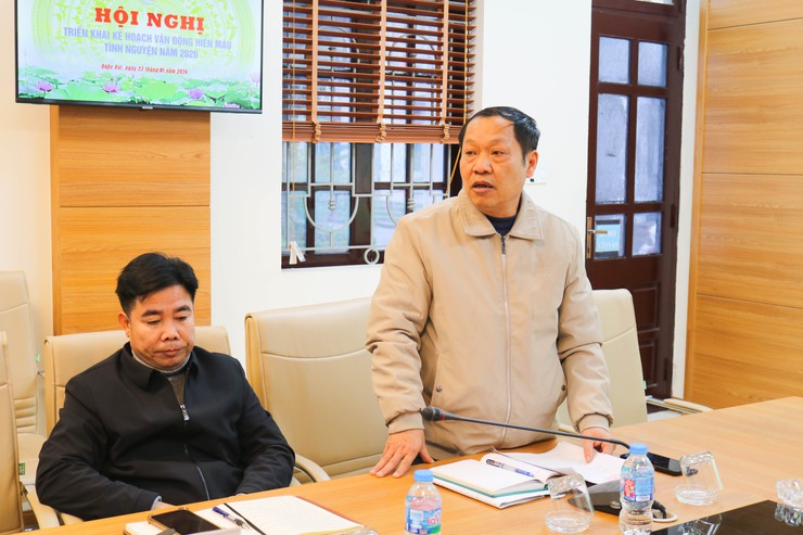 HỘI NGHỊ TRIỂN KHAI KẾ HOẠCH VẬN ĐỘNG HIẾN MÁU TÌNH NGUYỆN NĂM 2026- Ảnh 7.