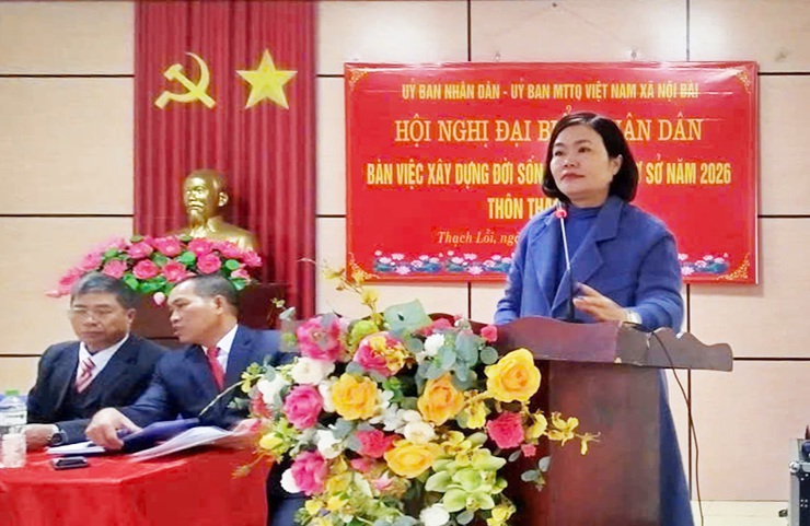 HỘI NGHỊ ĐẠI BIỂU NHÂN DÂN THÔN THẠCH LỖI THÀNH CÔNG TỐT ĐẸP- Ảnh 1.