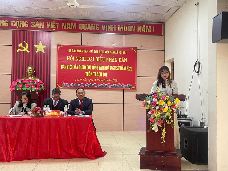 HỘI NGHỊ ĐẠI BIỂU NHÂN DÂN THÔN THẠCH LỖI THÀNH CÔNG TỐT ĐẸP- Ảnh 7.