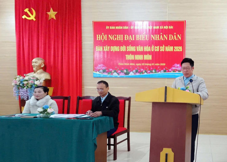 HỘI NGHỊ ĐẠI BIỂU NHÂN DÂN THÔN NINH MÔN BÀN VIỆC XÂY DỰNG ĐỜI SỐNG VĂN HÓA NĂM 2026- Ảnh 6.