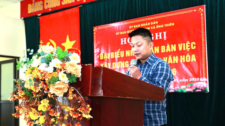 Thôn Quảng Nguyên tổ chức hội nghị đại biểu nhân dân bàn việc xây dựng đời sống văn hoá năm 2026- Ảnh 2.