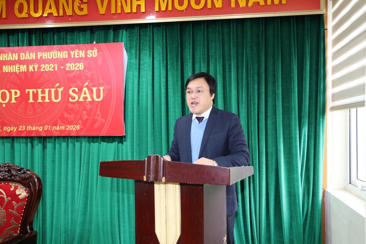 Kỳ họp thứ Sáu, HĐND phường Yên Sở thông qua nhiều nội dung quan trọng- Ảnh 3.