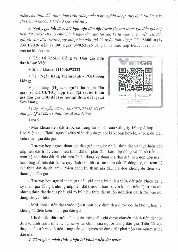 Thông báo đấu giá quyền sử dụng đất ở đối với 25 thửa đất trên địa bàn Tiền Yên - xứ đồng Lòng Khúc, xã Sơn Đồng, thành phố Hà Nội- Ảnh 30.
