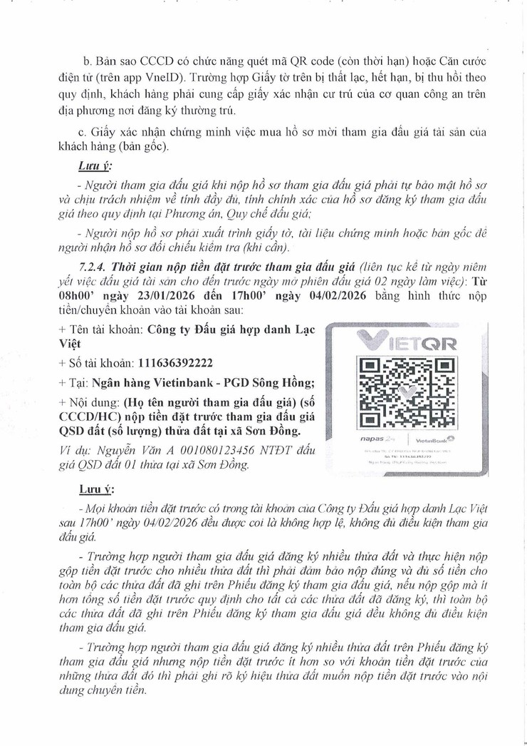 Thông báo đấu giá quyền sử dụng đất ở đối với 25 thửa đất trên địa bàn Tiền Yên - xứ đồng Lòng Khúc, xã Sơn Đồng, thành phố Hà Nội- Ảnh 6.