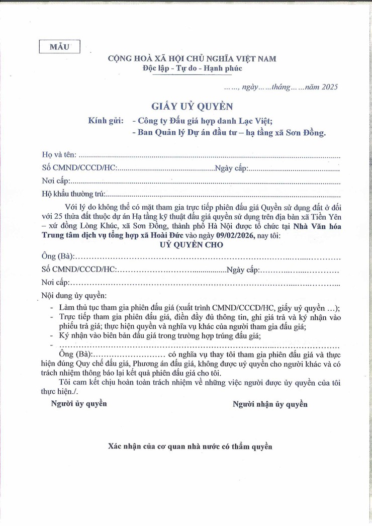 Thông báo đấu giá quyền sử dụng đất ở đối với 25 thửa đất trên địa bàn Tiền Yên - xứ đồng Lòng Khúc, xã Sơn Đồng, thành phố Hà Nội- Ảnh 46.