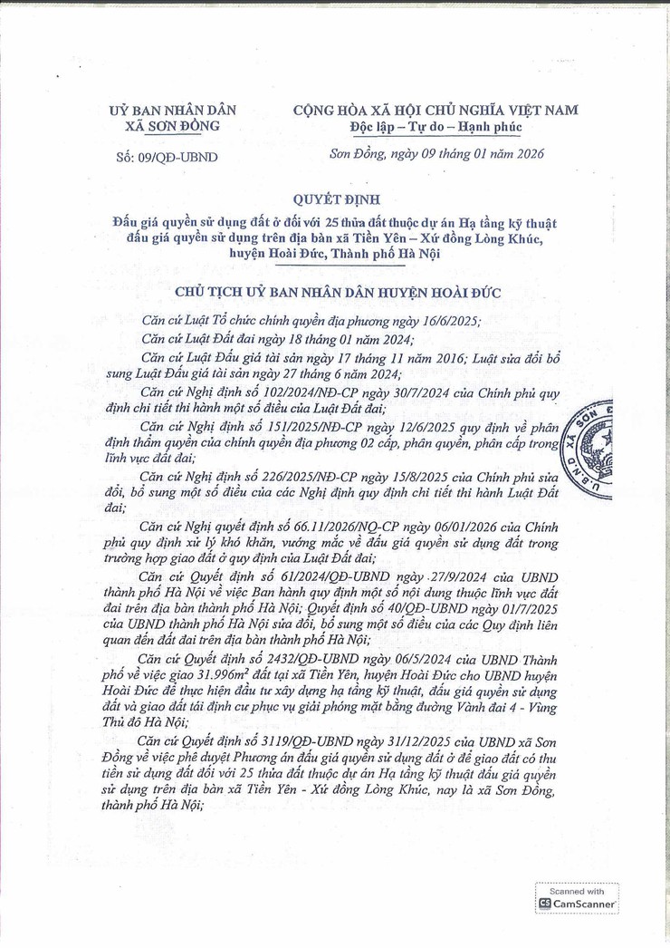 Thông báo đấu giá quyền sử dụng đất ở đối với 25 thửa đất trên địa bàn Tiền Yên - xứ đồng Lòng Khúc, xã Sơn Đồng, thành phố Hà Nội- Ảnh 8.
