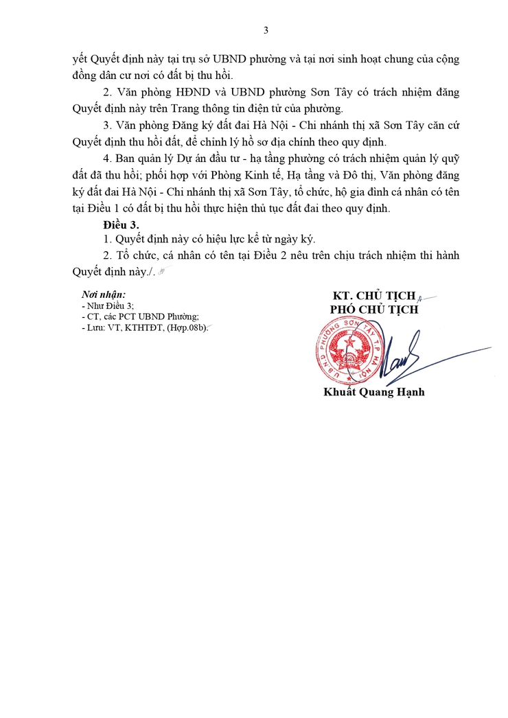 Thông báo công khai Quyết định thu hồi đất để thực hiện Dự án (hộ ông Khuất Văn Mỹ - Tổ dân phố 4 Tiền Huân)- Ảnh 3.