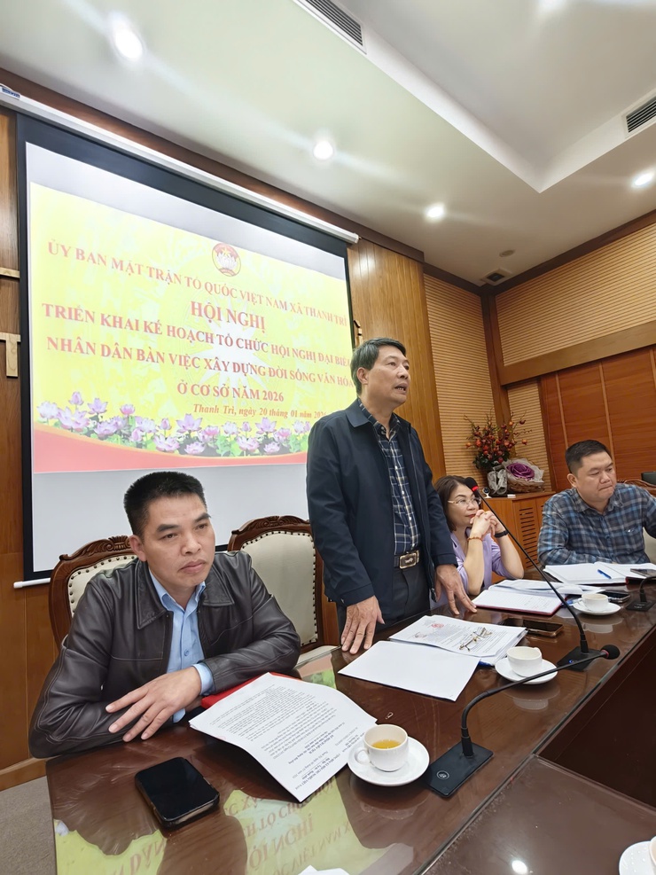 HỘI NGHỊ TRIỂN KHAI KẾ HOẠCH TỔ CHỨC HỘI NGHỊ ĐẠI BIỂU NHÂN DÂN BÀN VIỆC XÂY DỰNG ĐỜI SỐNG VĂN HÓA Ở CƠ SỞ NĂM 2026- Ảnh 2.