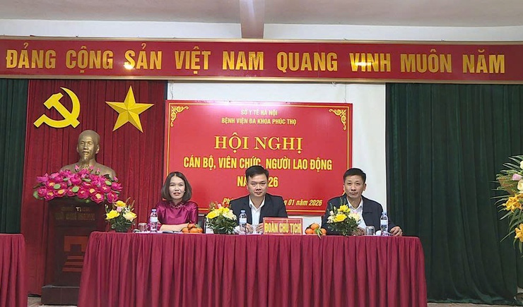 Hội nghị cán bộ, viên chức, người lao động Bệnh viện Đa khoa Phúc Thọ năm 2026: Phát huy tinh thần đoàn kết, đổi mới, phát triển- Ảnh 3.
