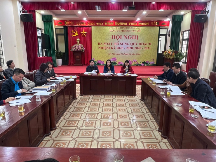 Đảng ủy phường Tây Mỗ tổ chức Hội nghị rà soát, bổ sung quy hoạch cán bộ nhiệm kỳ 2025 - 2030, 2026 - 2031- Ảnh 1.