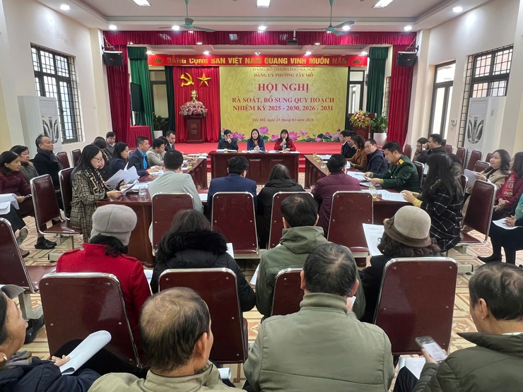 Đảng ủy phường Tây Mỗ tổ chức Hội nghị rà soát, bổ sung quy hoạch cán bộ nhiệm kỳ 2025 - 2030, 2026 - 2031- Ảnh 2.