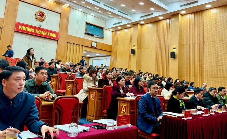 Đảng ủy phường Thanh Xuân tổ chức hội nghị thực hiện quy trình giới thiệu nhân sự quy hoạch cán bộ nhiệm kỳ 2025 - 2030, 2026 - 2031- Ảnh 1.