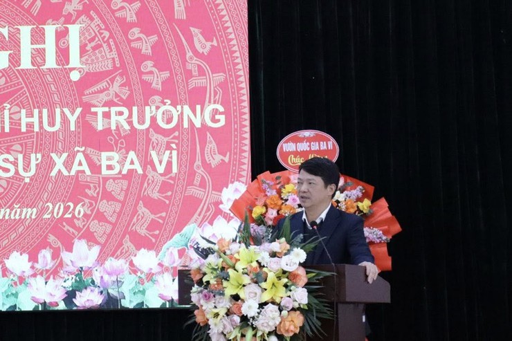 HỘI NGHỊ BÀN GIAO NHIỆM VỤ CHỈ HUY TRƯỞNG BAN CHỈ HUY QUÂN SỰ XÃ BA VÌ- Ảnh 1.