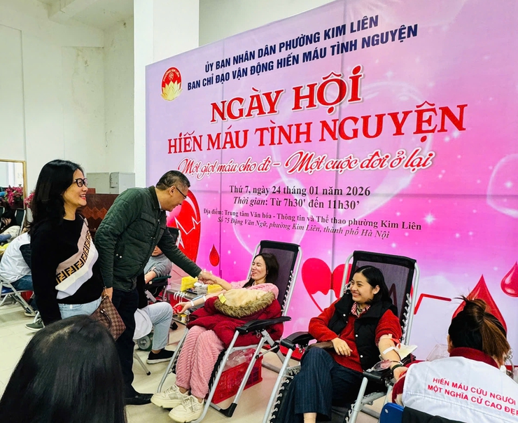 Phường Kim Liên tổ chức Ngày hội hiến máu tình nguyện Xuân hồng năm 2026- Ảnh 7.