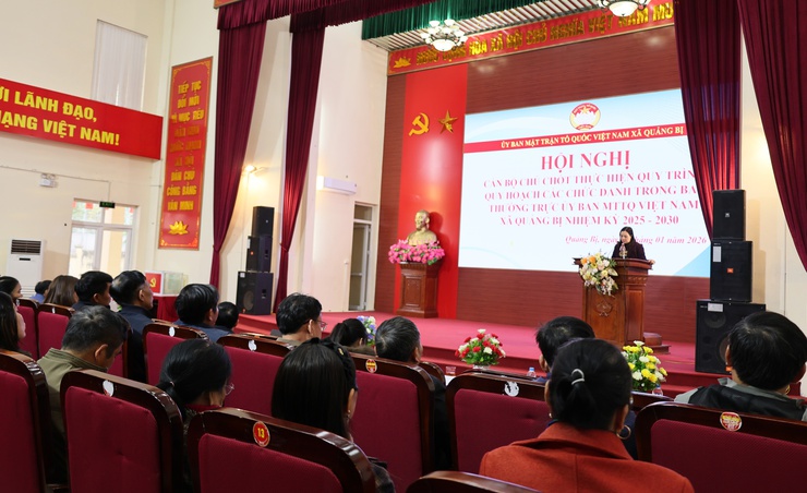 Ủy ban MTTQ Việt Nam xã Quảng Bị tổ chức hội nghị cán bộ chủ chốt thực hiện quy trình quy hoạch các chức danh Ban Thường trực nhiệm kỳ 2025 – 2030 và triển khai chương trình công tác năm 2026- Ảnh 2.