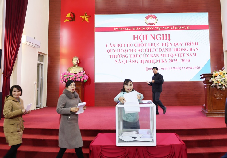 Ủy ban MTTQ Việt Nam xã Quảng Bị tổ chức hội nghị cán bộ chủ chốt thực hiện quy trình quy hoạch các chức danh Ban Thường trực nhiệm kỳ 2025 – 2030 và triển khai chương trình công tác năm 2026- Ảnh 6.