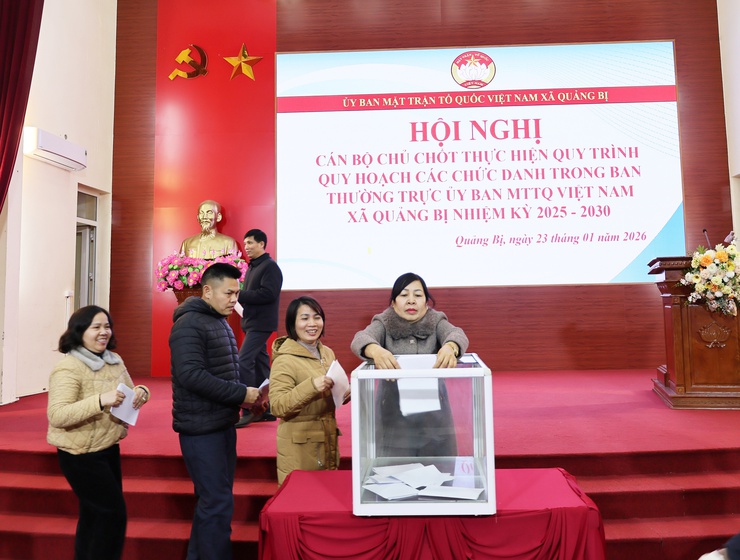 Ủy ban MTTQ Việt Nam xã Quảng Bị tổ chức hội nghị cán bộ chủ chốt thực hiện quy trình quy hoạch các chức danh Ban Thường trực nhiệm kỳ 2025 – 2030 và triển khai chương trình công tác năm 2026- Ảnh 7.