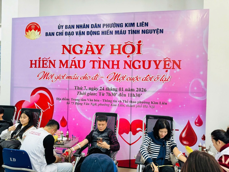 Phường Kim Liên tổ chức Ngày hội hiến máu tình nguyện Xuân hồng năm 2026- Ảnh 5.