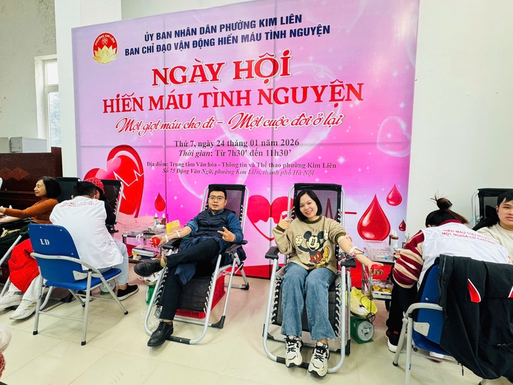 Phường Kim Liên tổ chức Ngày hội hiến máu tình nguyện Xuân hồng năm 2026- Ảnh 4.