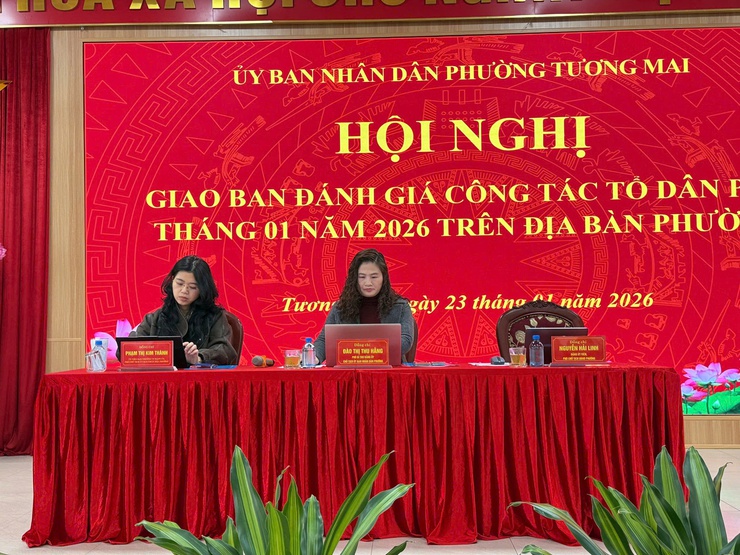 Phường Tương Mai tổ chức hội nghị giao ban với các 
Tổ dân phố tháng 01/2026
- Ảnh 3.