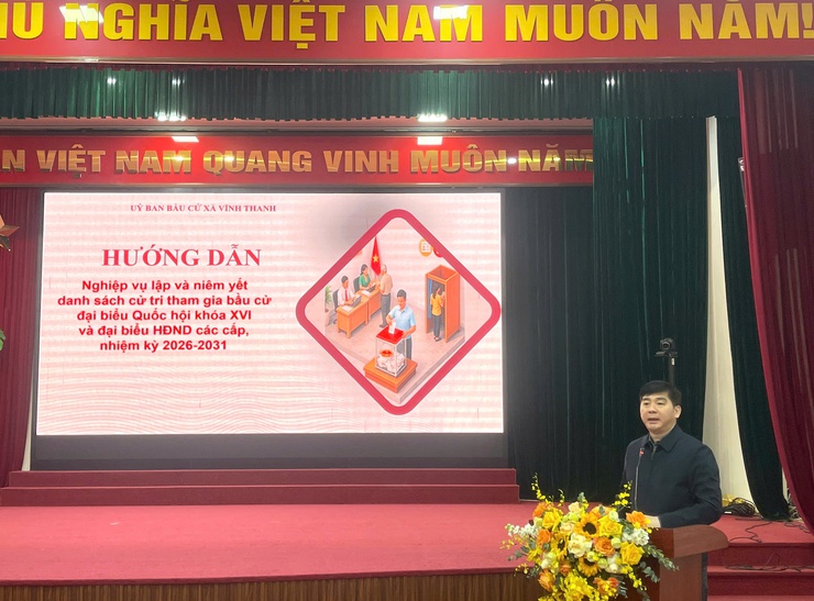 XÃ VĨNH THANH TỔ CHỨC HỘI NGHỊ TẬP HUẤN LẬP VÀ NIÊM YẾT DANH SÁCH CỬ TRI PHỤC VỤ BẦU CỬ NĂM 2026- Ảnh 17.