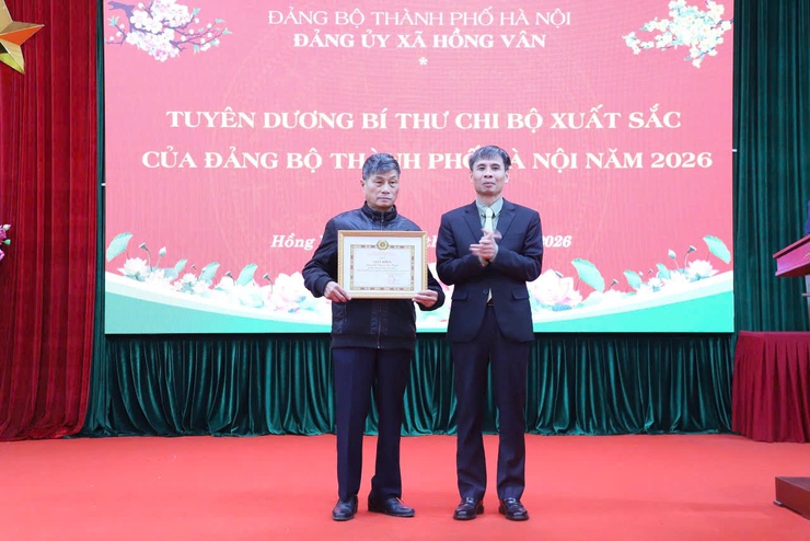 Đảng bộ xã Hồng Vân trao huy hiệu đảng, tuyên dương bí thư chi bộ xuất sắc và công bố Quyết định tiếp nhận tổ chức Đảng - Ảnh 5.