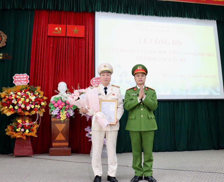 Công an xã Hồng Vân: Công bố quyết dịnh của Giám đốc công an thành phố Hà Nội về công tác cán bộ- Ảnh 2.