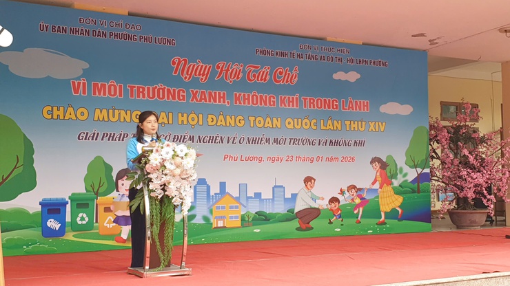 Phường Phú Lương phát động "Ngày hội tái chế - Vì môi trường xanh, không khí trong lành"- Ảnh 3.