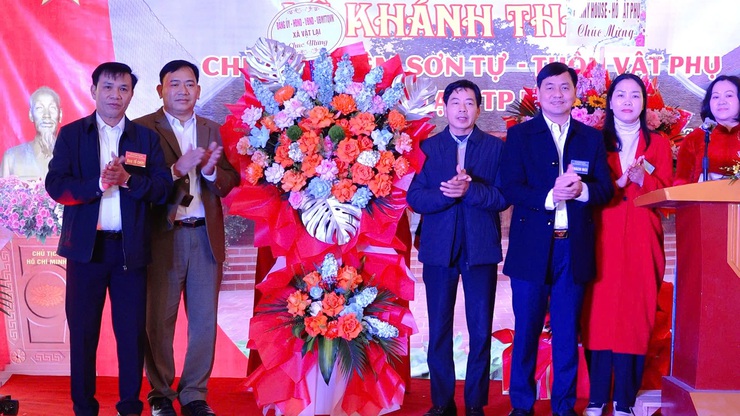 Lễ Khánh thành chùa Nghiêm Sơn Tự thôn Vật Phụ, xã Vật Lại- Ảnh 1.