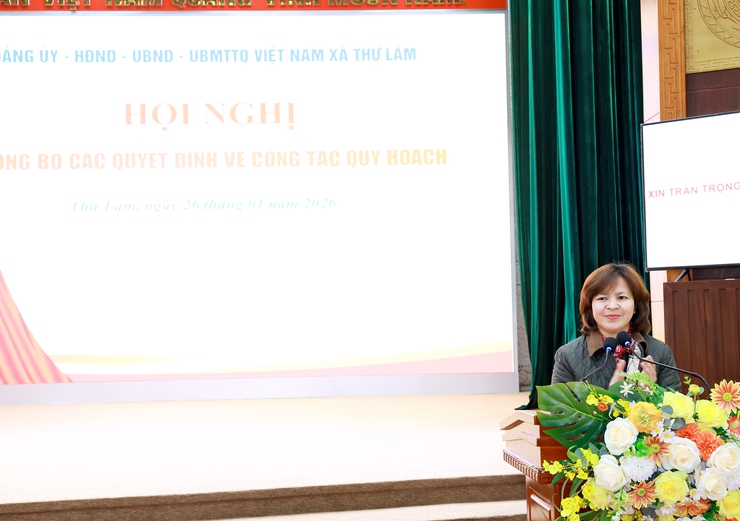 Đảng uỷ- HĐND- UBND- UBMTTQ Việt Nam xã Thư Lâm tổ chức hội nghị công bố các quyết định về công tác quy hoạch- Ảnh 3.