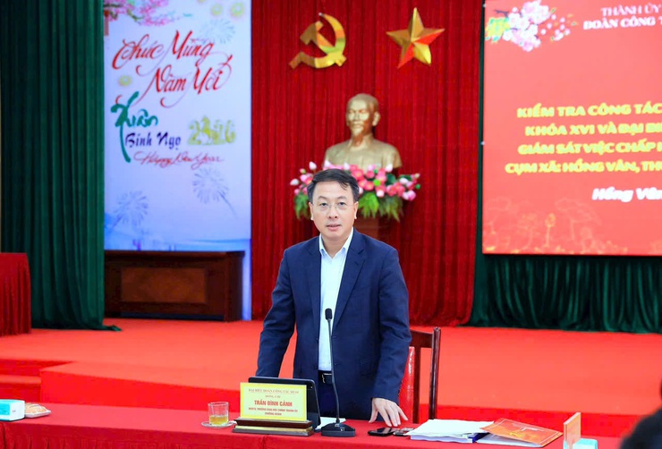 Đoàn công tác số 14 của Thành ủy và đoàn giám sát của HĐND Thành phố kiểm tra, giám sát tại 4 xã về công tác chuẩn bị bầu cử.- Ảnh 5.