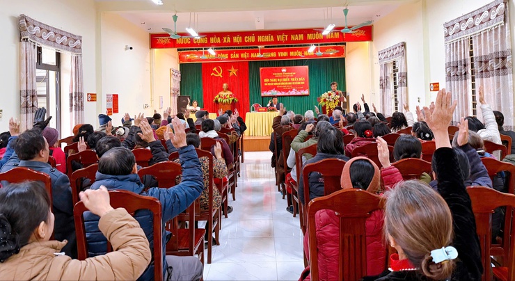 Đồng chí Bùi Huy Hoàng – Chủ tịch UBND phường dự Hội nghị Đại biểu Nhân dân bàn việc xây dựng đời sống văn hóa ở cơ sở tại TDP Yên Xá - Ảnh 11.