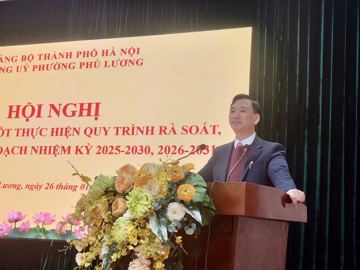 Phường Phú Lương tổ chức hội nghị cán bộ chủ chốt rà soát, bổ sung quy hoạch cán bộ nhiệm kỳ 2025 – 2030, 2026 - 2031- Ảnh 1.