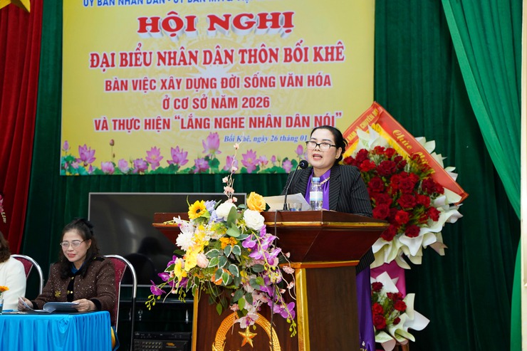 Xã Chuyên Mỹ tổ chức điểm Hội nghị đại biểu Nhân dân 2026 tại thôn Bối Khê- Ảnh 4.