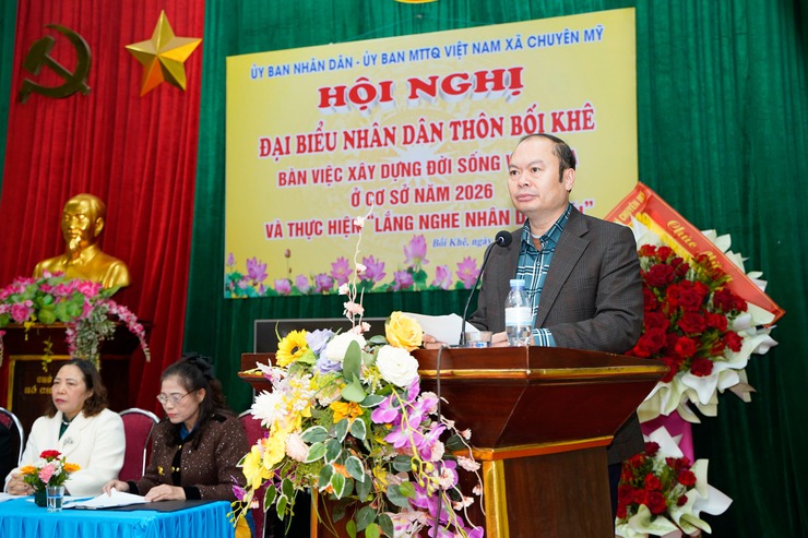 Xã Chuyên Mỹ tổ chức điểm Hội nghị đại biểu Nhân dân 2026 tại thôn Bối Khê- Ảnh 5.