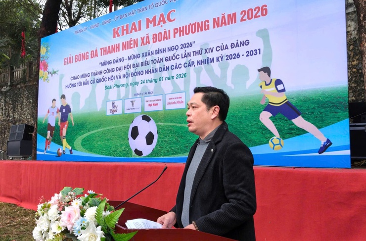 Khai mạc Giải bóng đá thanh niên xã Đoài Phương năm 2026- Ảnh 1.