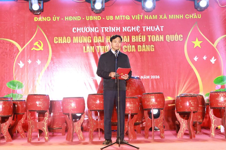 XÃ MINH CHÂU TỔ CHỨC CHƯƠNG TRÌNH NGHỆ THUẬT CHÀO MỪNG THÀNH CÔNG ĐẠI HỘI ĐẠI BIỂU TOÀN QUỐC LẦN THỨ XIV CỦA ĐẢNG- Ảnh 1.