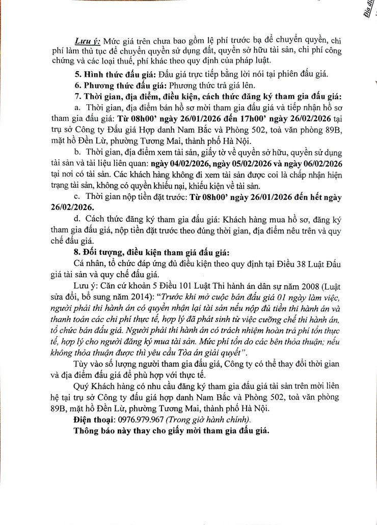 Thông báo đấu giá tài sản (lần 2)- Ảnh 2.