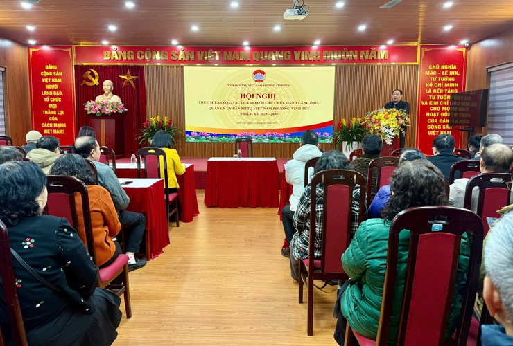 HỘI NGHỊ THỰC HIỆN CÔNG TÁC QUY HOẠCH CÁC CHỨC DANH LÃNH ĐẠO, QUẢN LÝ ỦY BAN MTTQ VIỆT NAM PHƯỜNG VĨNH TUY NHIỆM KỲ 2025 – 2030, 2026 – 2031- Ảnh 1.