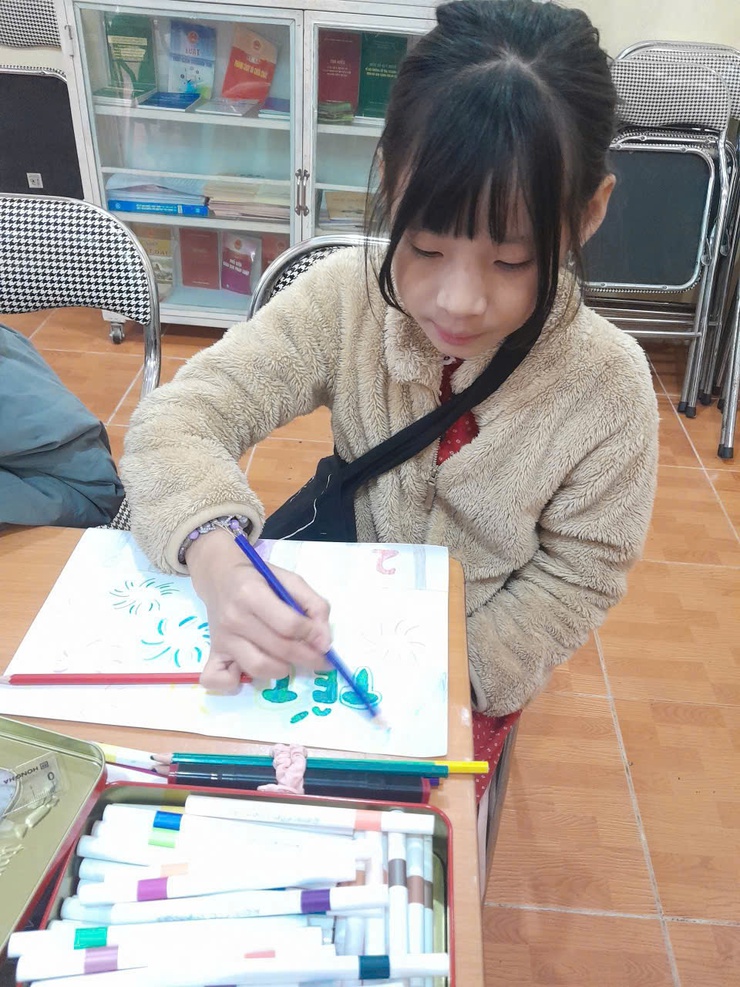 CHI ĐOÀN THÔN XÓM BẾN VÀ CHI ĐOÀN THÔN CHỢ TỔ CHỨC CUỘC THI VẼ TRANH THIẾU NHI CHÀO XUÂN 2026- Ảnh 5.