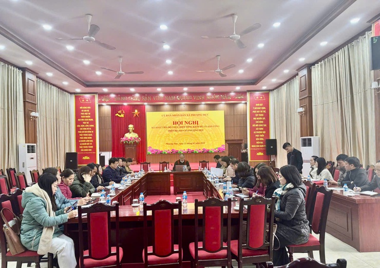 Hội nghị rà soát tiến độ thực hiện Tổng kiểm kê tài sản công trên địa bàn xã- Ảnh 1.