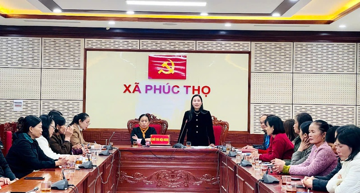 Hội LHPN xã Phúc Thọ phát động phong trào thi đua và triển khai nhiệm vụ công tác Hội năm 2026- Ảnh 1.