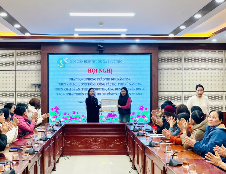 Hội LHPN xã Phúc Thọ phát động phong trào thi đua và triển khai nhiệm vụ công tác Hội năm 2026- Ảnh 6.