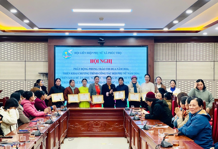 Hội LHPN xã Phúc Thọ phát động phong trào thi đua và triển khai nhiệm vụ công tác Hội năm 2026- Ảnh 4.